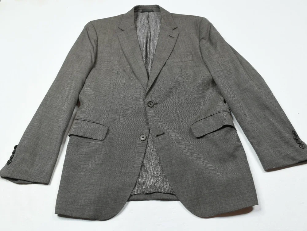 Hugo Boss Sportscoat Blazer Mens 40R Brown Two-Button Slim Fit Super 100 Wool